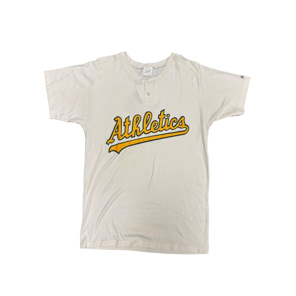 Bike Baseball Jersey Mens Large White Good Oakland A's Athletics Vintage USA #2